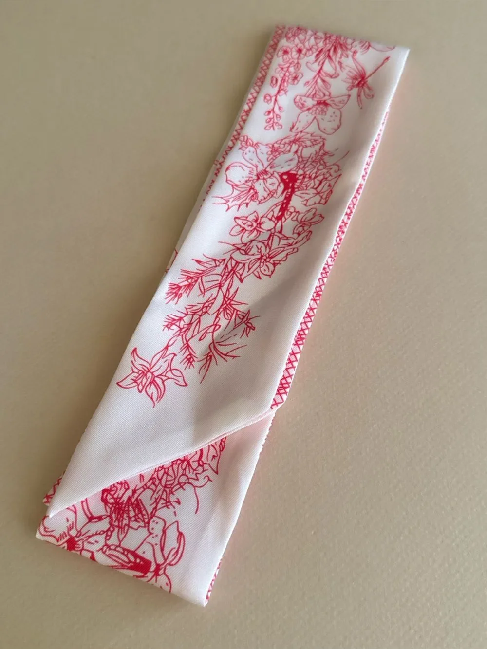 Red Floral Scarf M1590